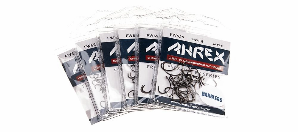Ahrex FW525 Super Dry Barbless Hook 24 pack