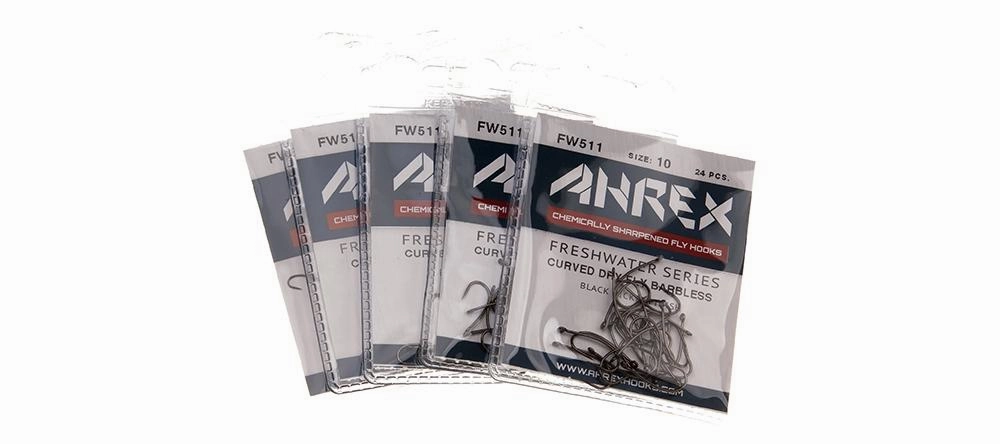 Ahrex FW 511 Curved Dry Fly Barbless Hook 24 pack