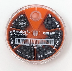 Anglers Accessories Lead Split Shot 6 Compartment Assortment #AAA-03