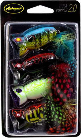 Arbogast Hula Popper 2.0 4-Piece Variety Pack