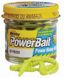 Berkley PowerBait 1 inch Honey Worm (55 per Jar)
