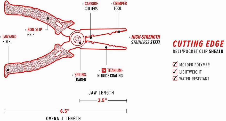 Bubba Stainless Steel Pliers - 6.5 Inch