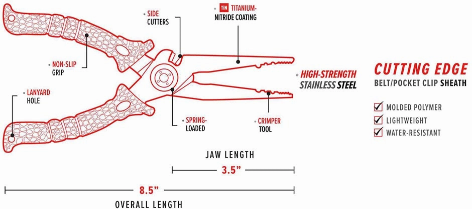 Bubba Stainless Steel Pliers - 8.5 Inch