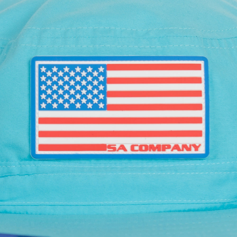 Bucket Hat | Aqua Blue Military Camo