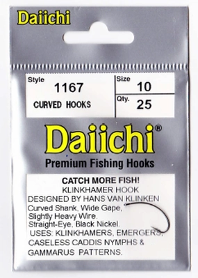 Daiichi 1167 Klinkhammer Hook Black Nickel 25 Pack