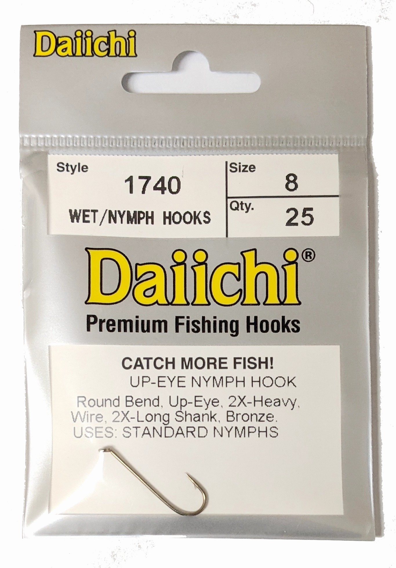 Daiichi 1740 Up Eye Nymph Hook 25 pack