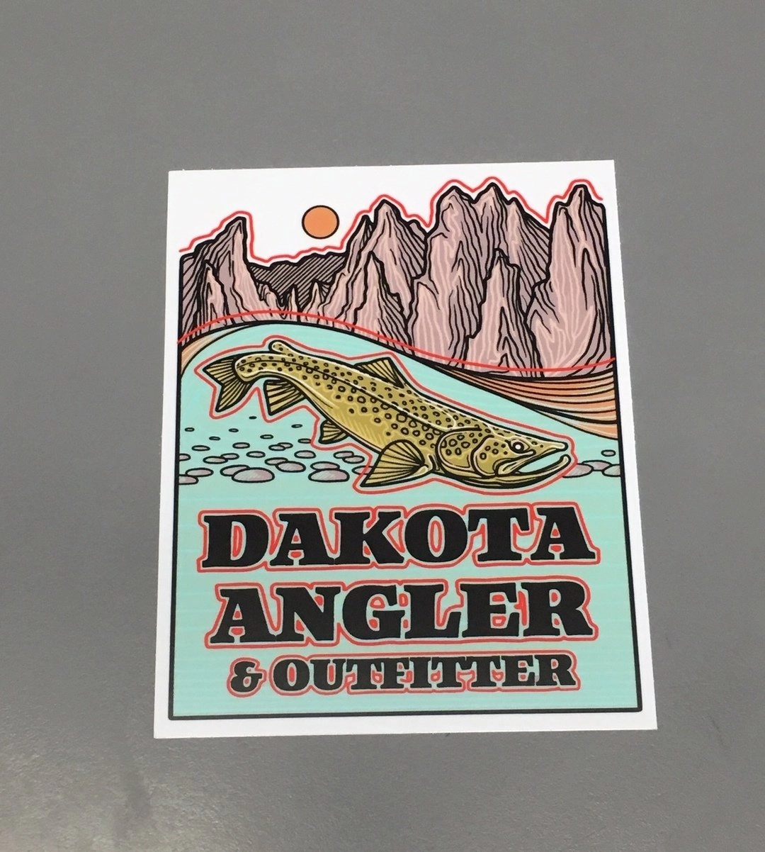 Dakota Angler Logo Sticker 4"x 5"