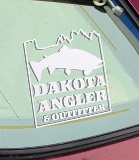 Dakota Angler Trout Logo Decal/Sticker White