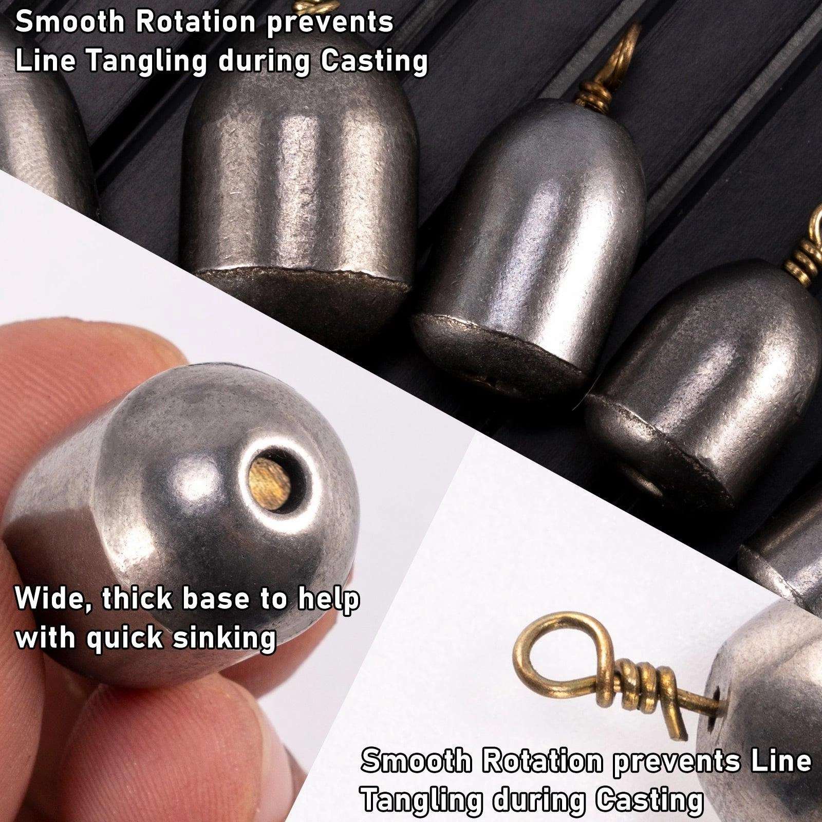 Dr.Fish 10/20pcs Bulk Iron Fishing Weight 3.5g-28g