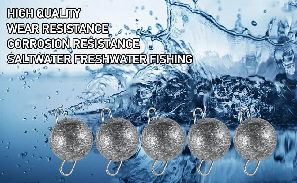 Dr.Fish 10pcs Fishing Weights Sinkers with Snaps  3/32-1//2oz