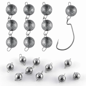 Dr.Fish 10pcs Fishing Weights Sinkers with Snaps  3/32-1//2oz