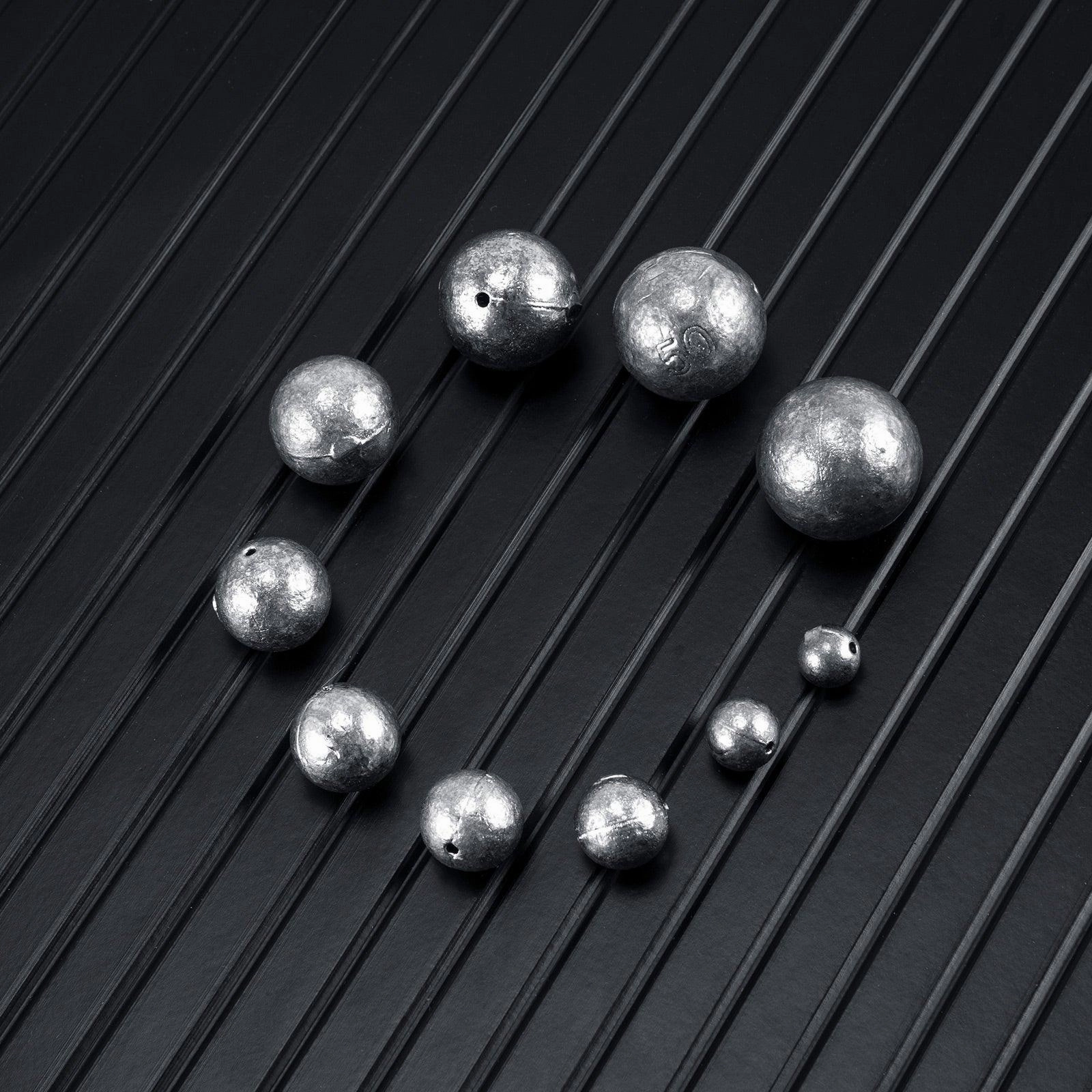 Dr.Fish 12pcs Bulk Ball Sinker Drilled In-line Weight  3-54g