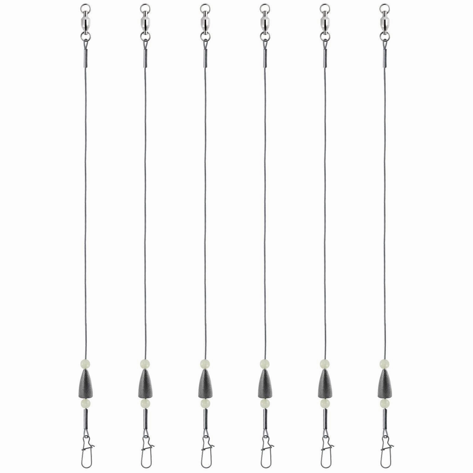 Dr.Fish 15pcs Carolina Ready Rigs with Bullet Weight 1/8-3/4oz