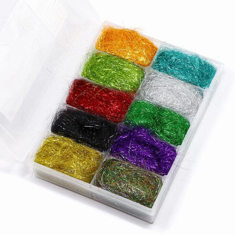 Dr.Fish 1 Box Flash Line Fly Fishing Tying Materials (10 colors)