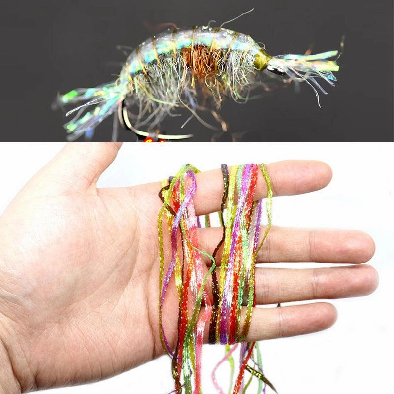Dr.Fish  1 pcs Diamond Braid Crystal Flash  Fly Tying Materials (10 colors)
