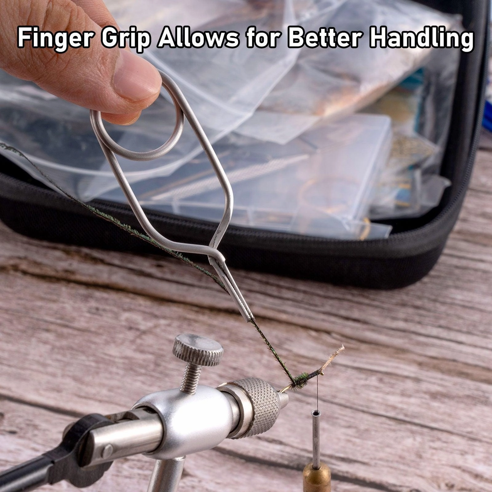 Dr.Fish 1pc Fly Tying Hackle Pliers 2.76 x 0.79