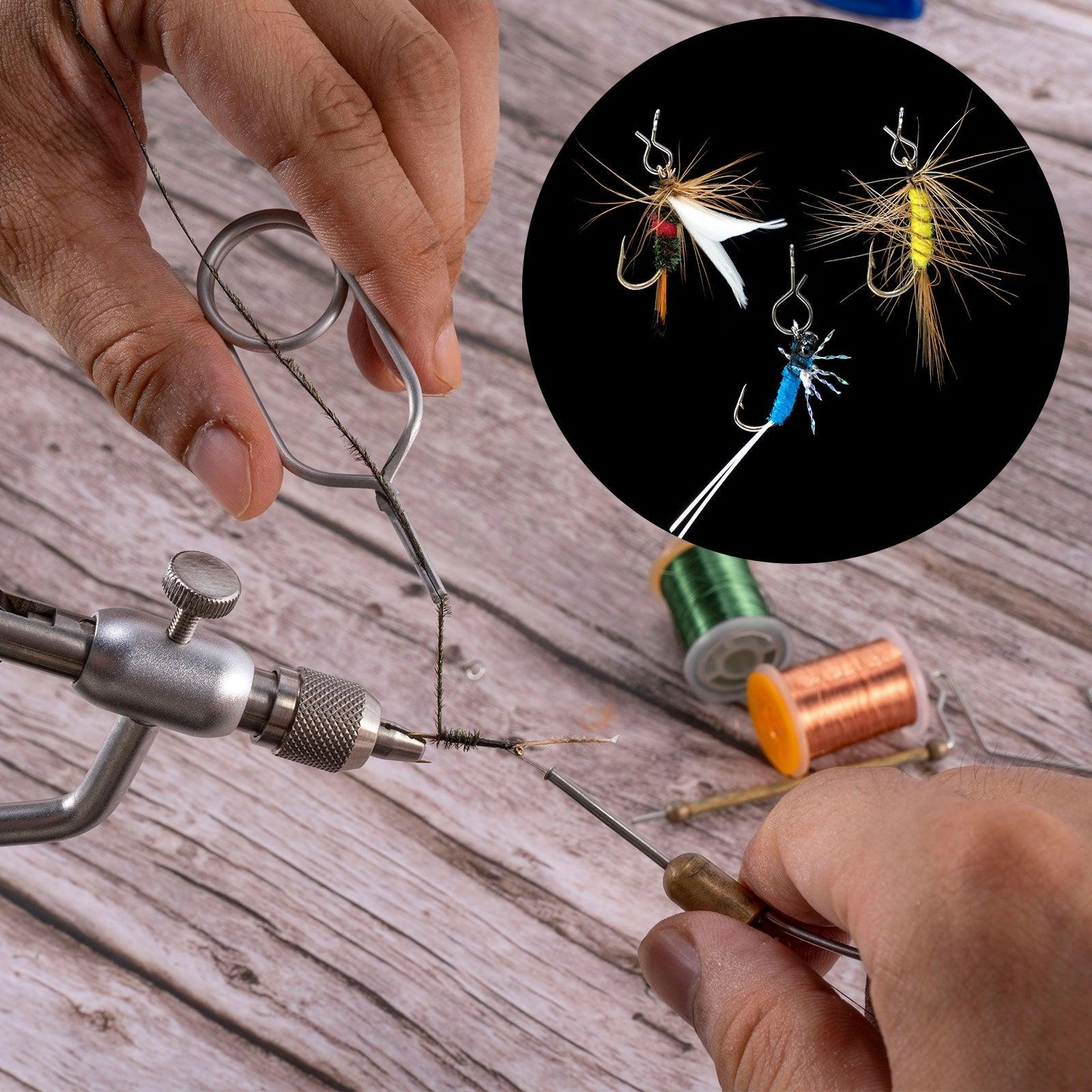 Dr.Fish 1pc Fly Tying Hackle Pliers 2.76 x 0.79