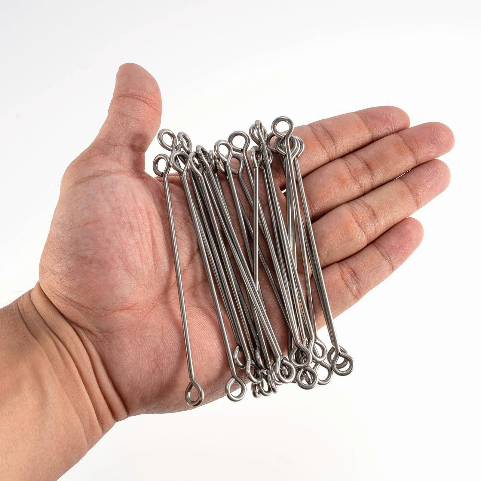 Dr.Fish 20/30/100 pcs Longtail Lead Loop Wires   2''  4''