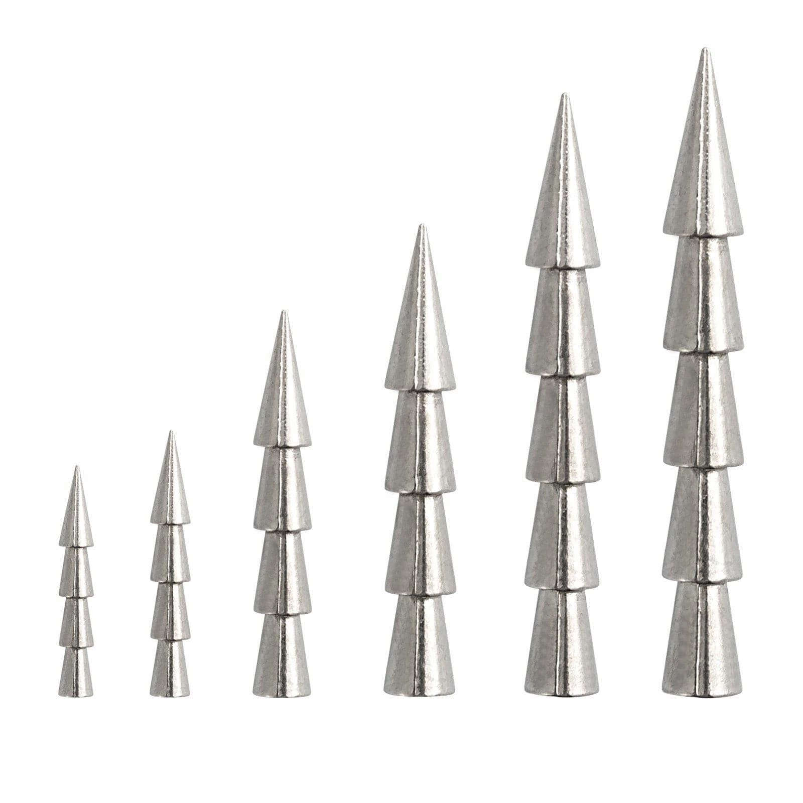 Dr.Fish 20pcs Tungsten Nail Weights 1/64 to 7/64oz