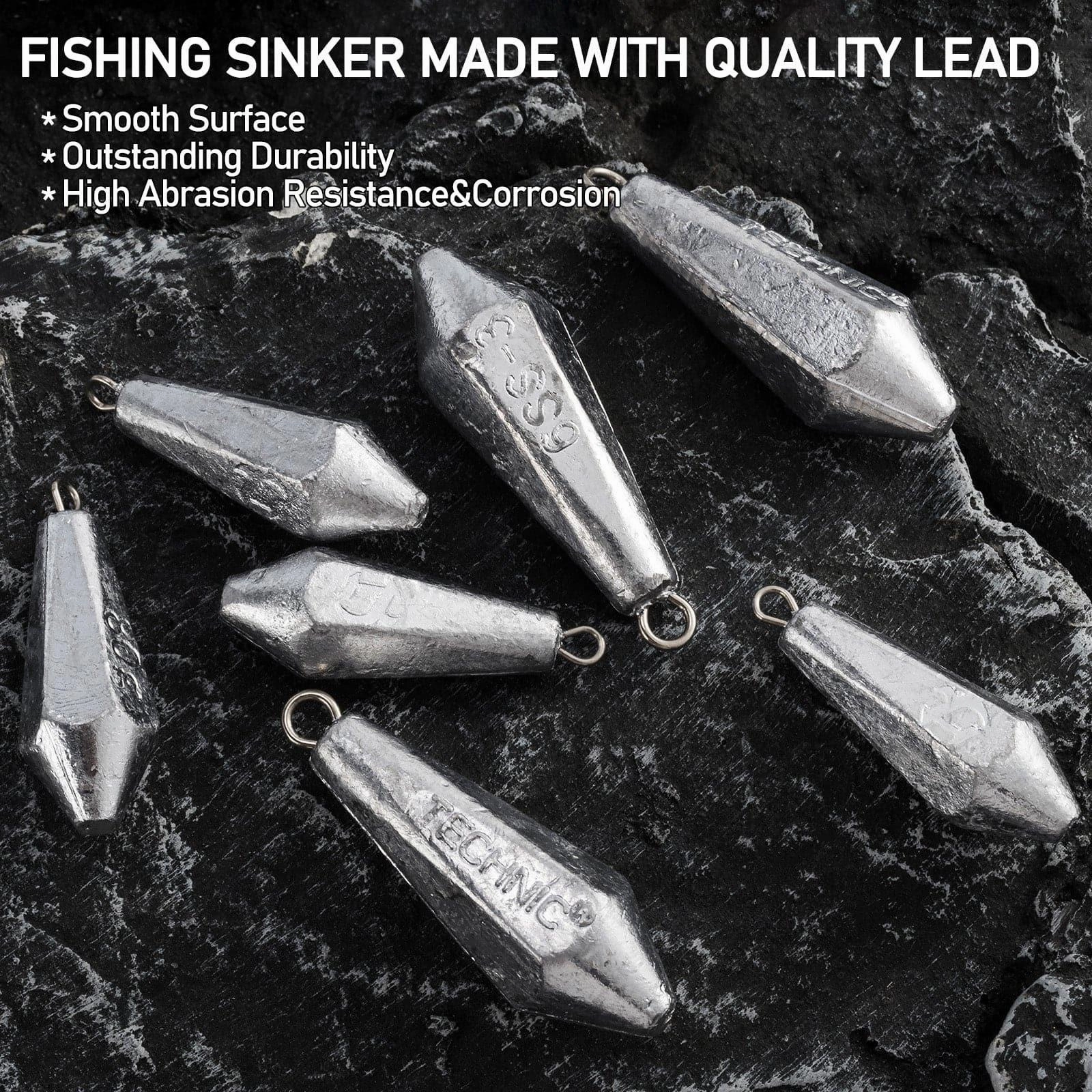 Dr.Fish 2/5/10/20pcs  Drop Shot Fishing Hexagonal Weights