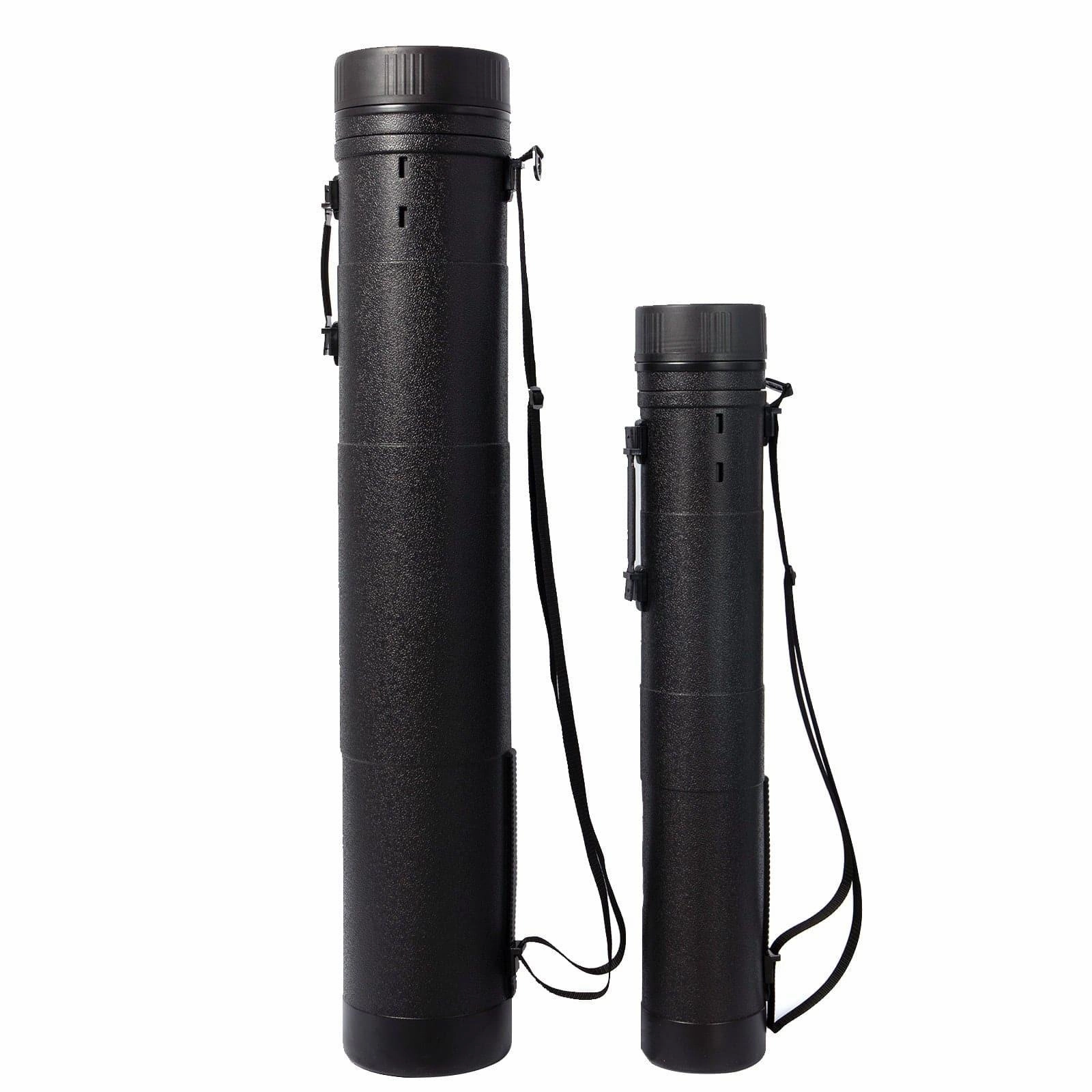 Dr.Fish 2pcs large Telescoping Rod Tube   6 Wrap Tie Fishing Pole Storage