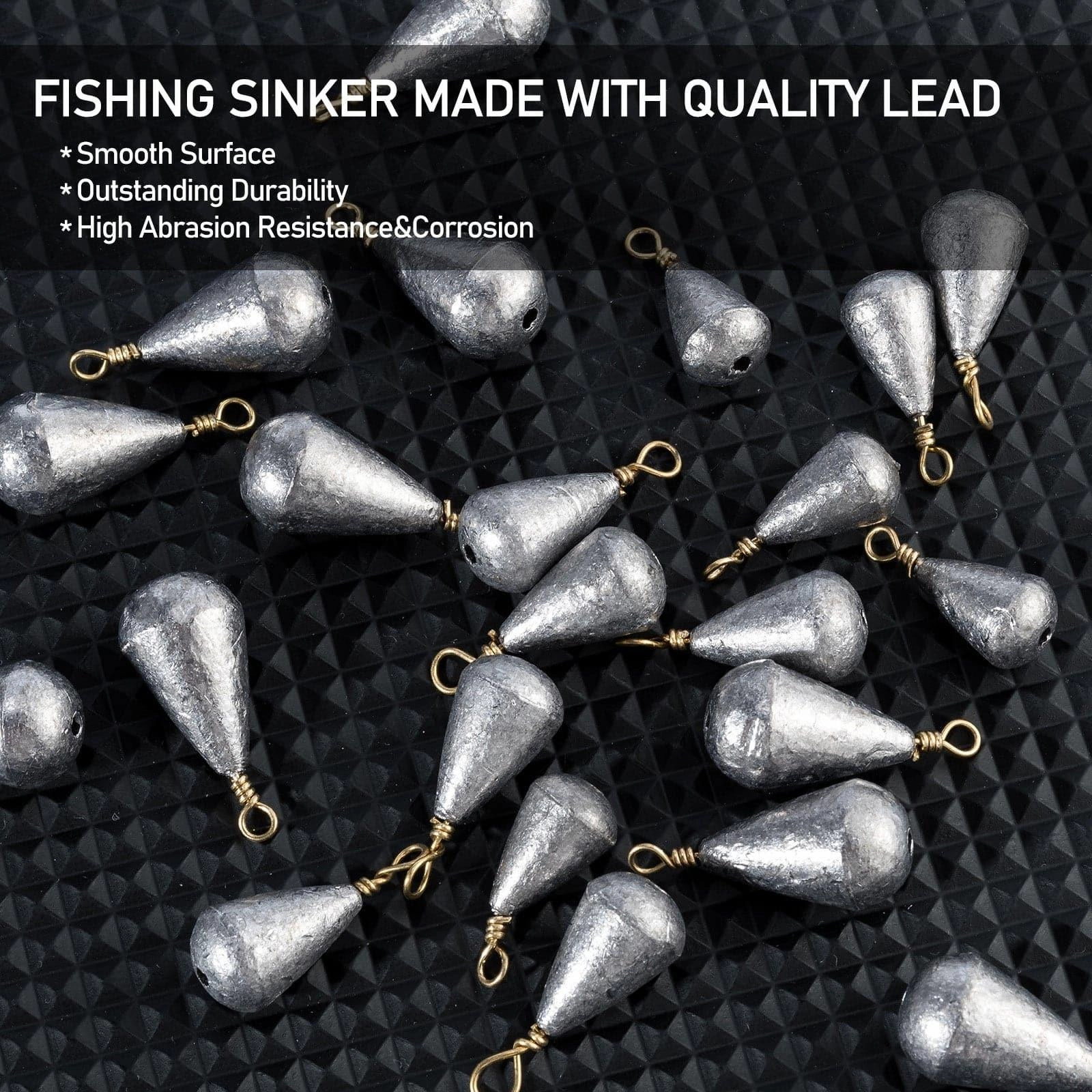 Dr.Fish 30 pcs Drop Shot Weights 3/16oz-1oz