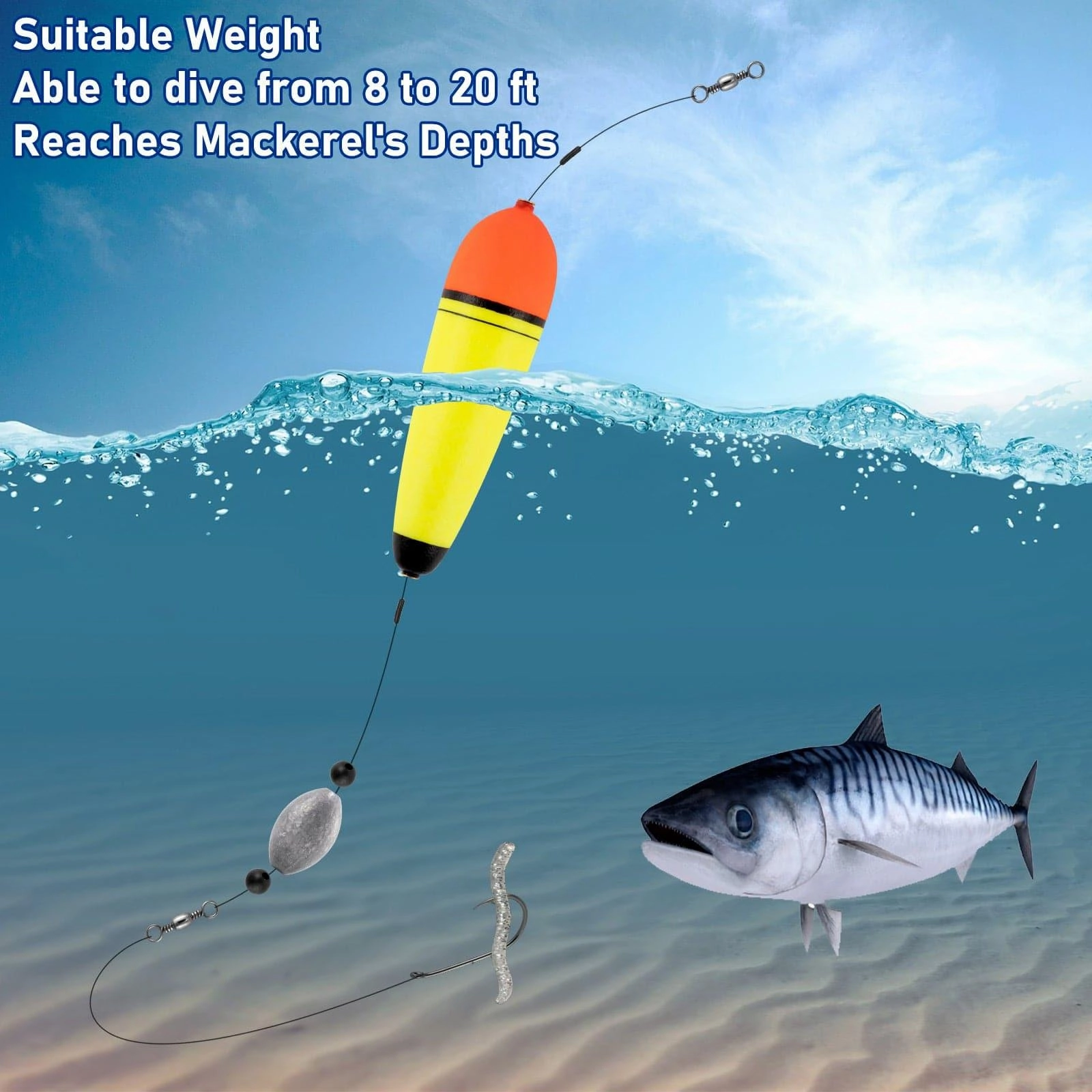 Dr.Fish 30g Mackerel Fishing Float Set