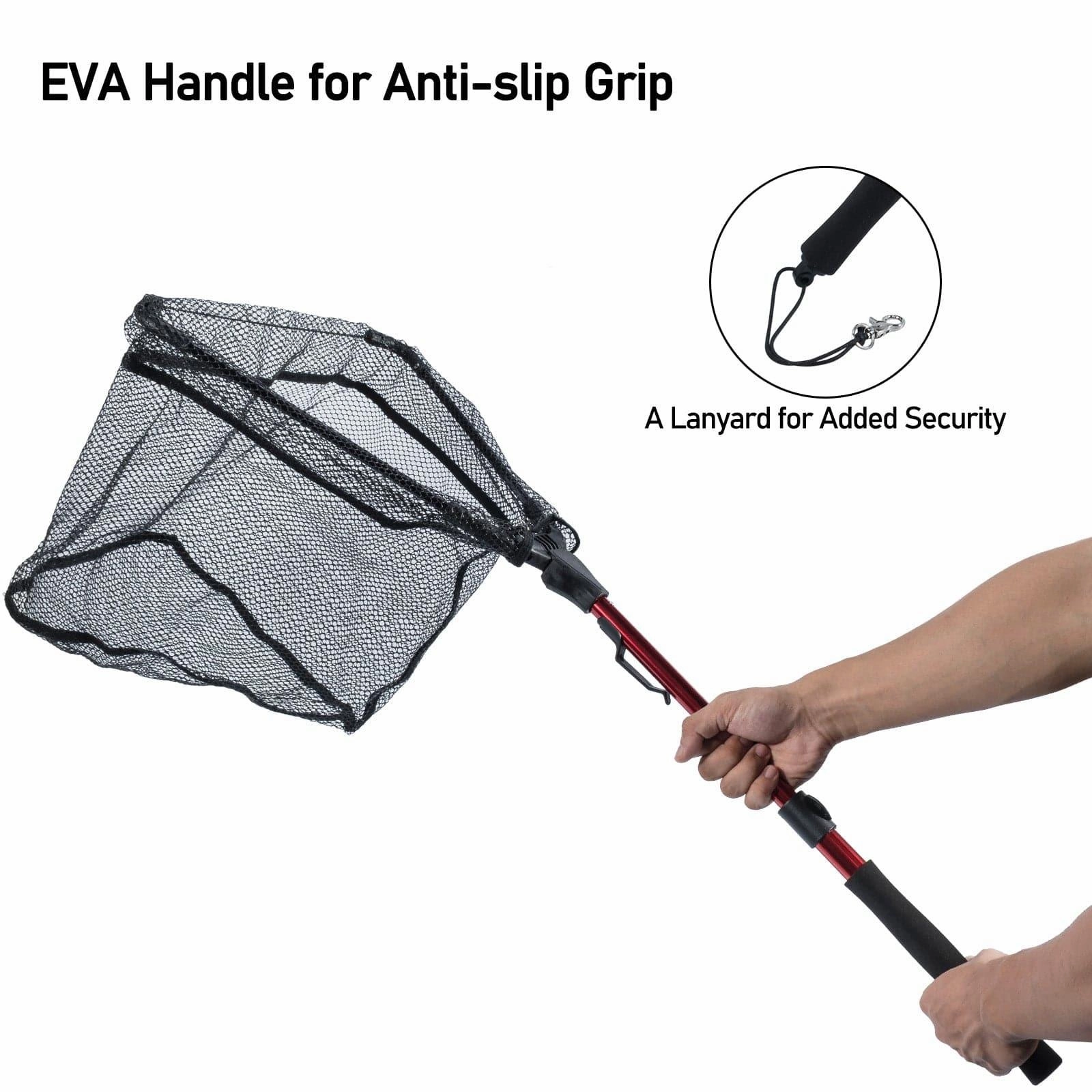 Dr.FIsh 3 Size Landing Net with Telescopic Pole Handle