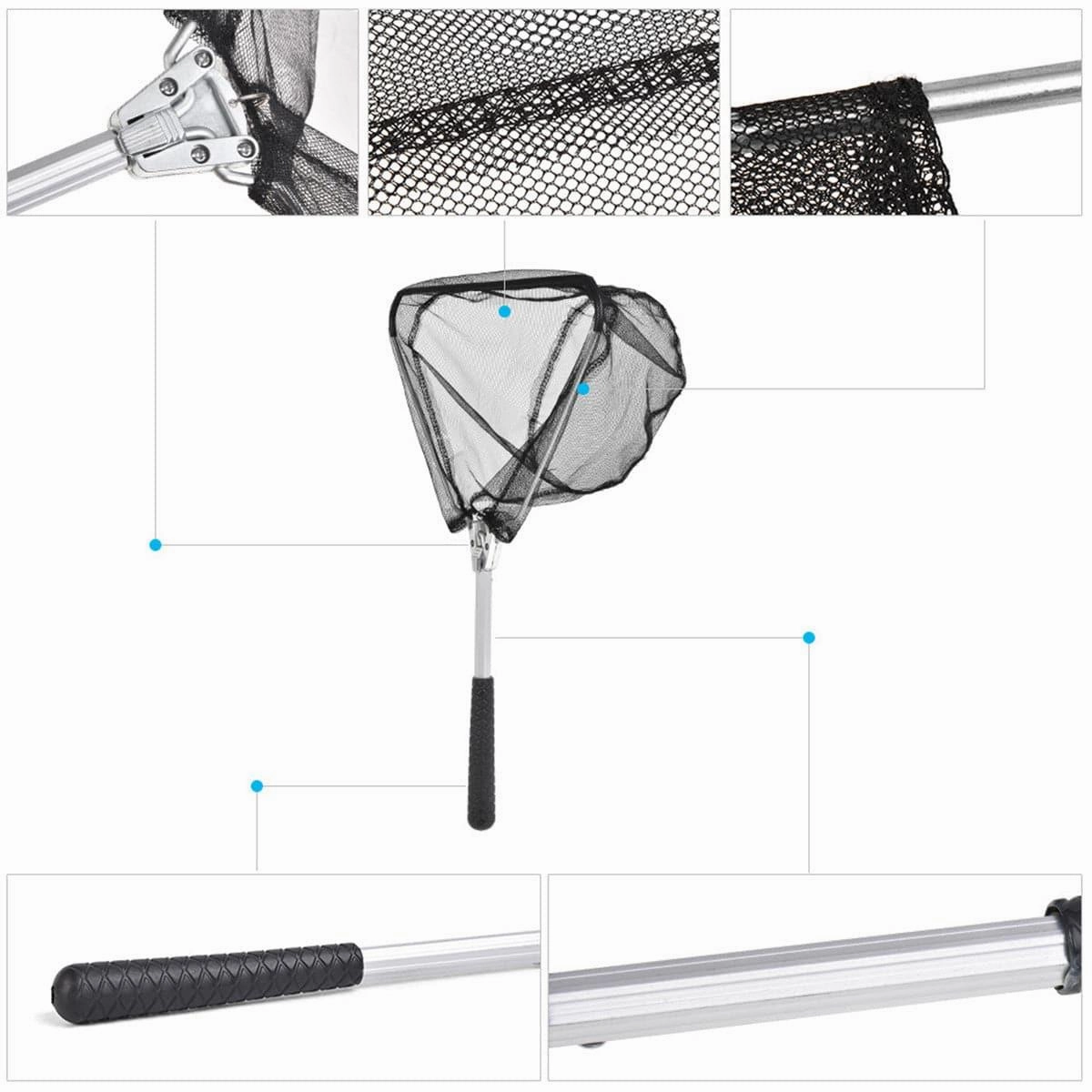 Dr.Fish 50cm Mini Aluminum Foldable Fish Landing Net