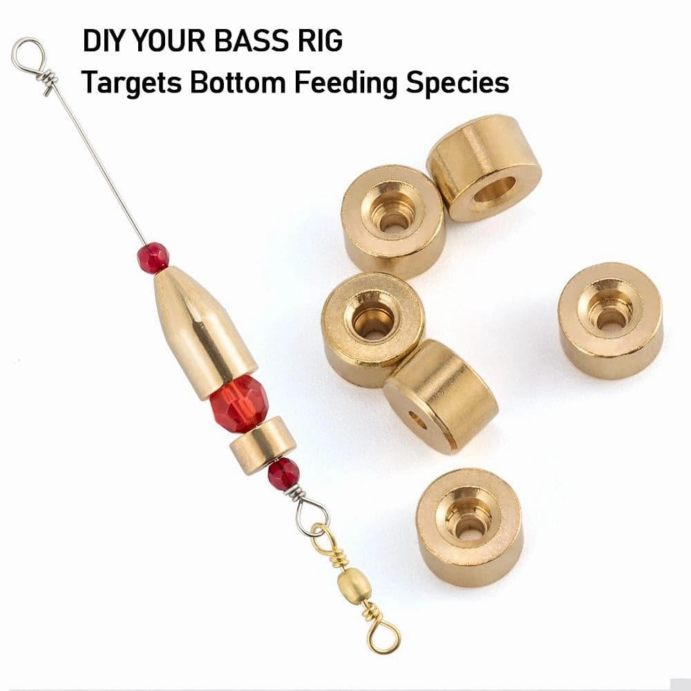 Dr.Fish 50pcs Brass Weights Sinkers 1/40oz