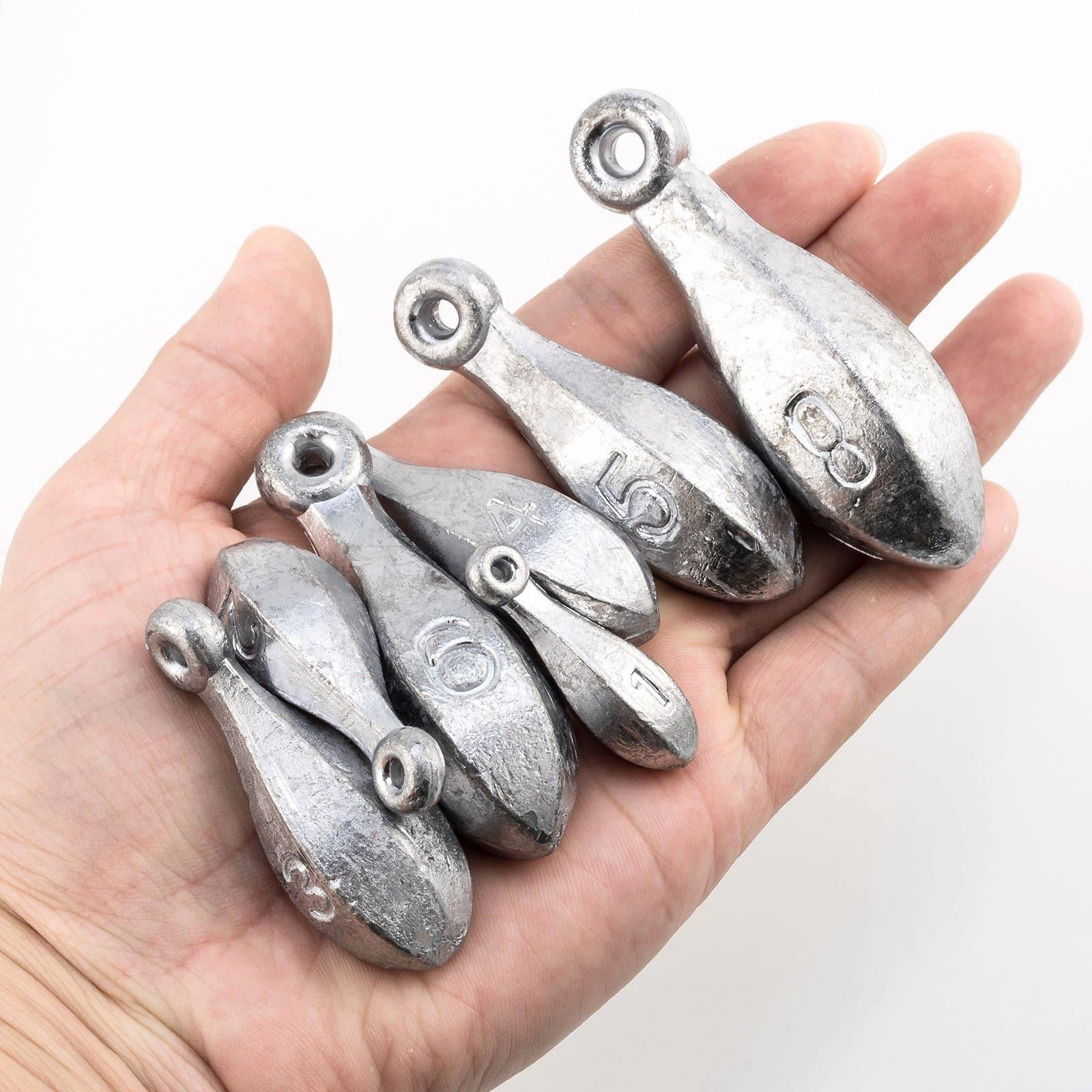 Dr.Fish 5pcs Bank Sinkers 1 to 8oz