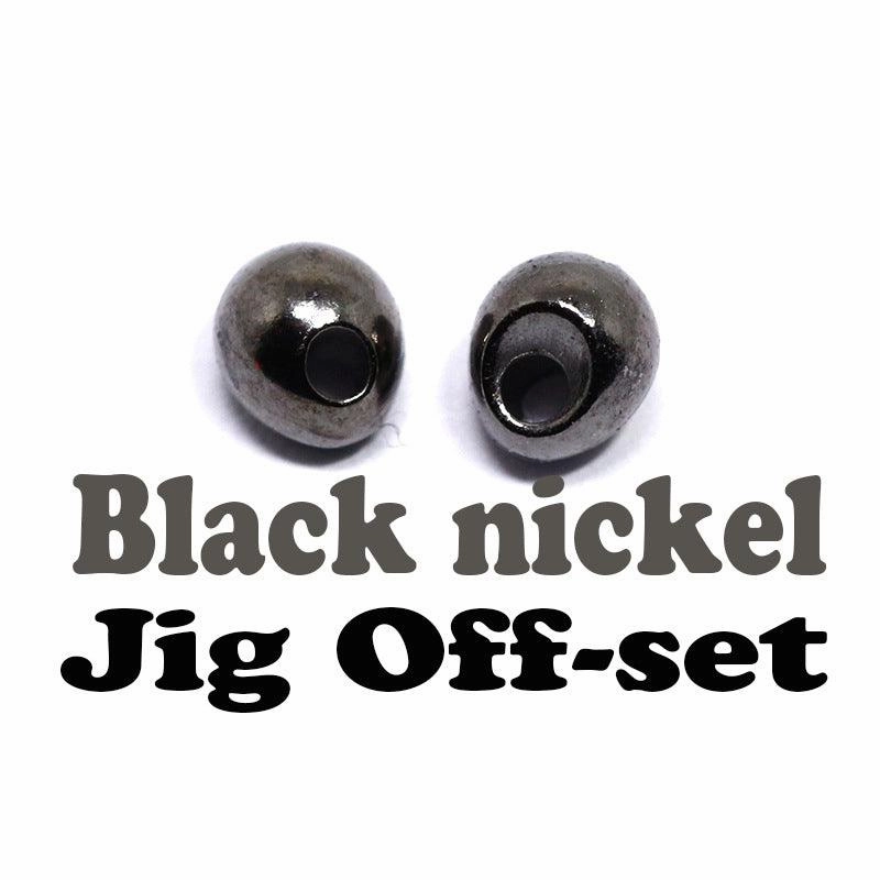 Dr.Fish 5pcs Fly Tying Offset Tungsten Beads 2.3-3.8mm