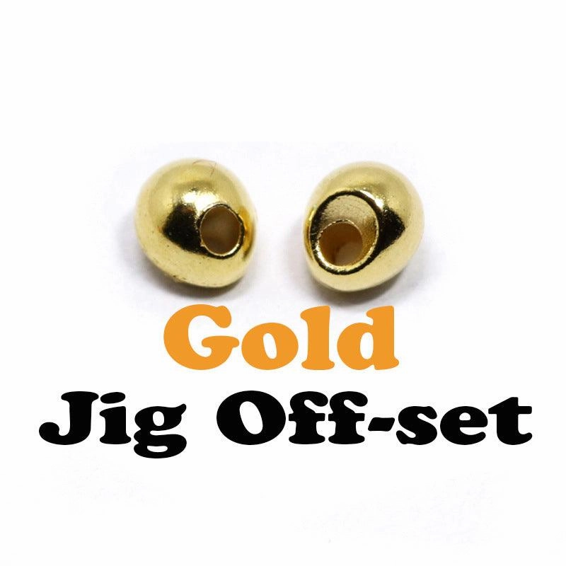 Dr.Fish 5pcs Fly Tying Offset Tungsten Beads 2.3-3.8mm