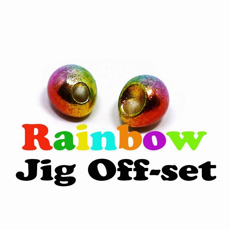 Dr.Fish 5pcs Fly Tying Offset Tungsten Beads 2.3-3.8mm