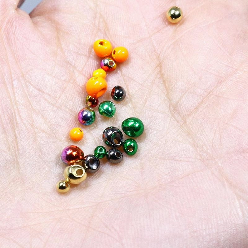 Dr.Fish 5pcs Fly Tying Offset Tungsten Beads 2.3-3.8mm