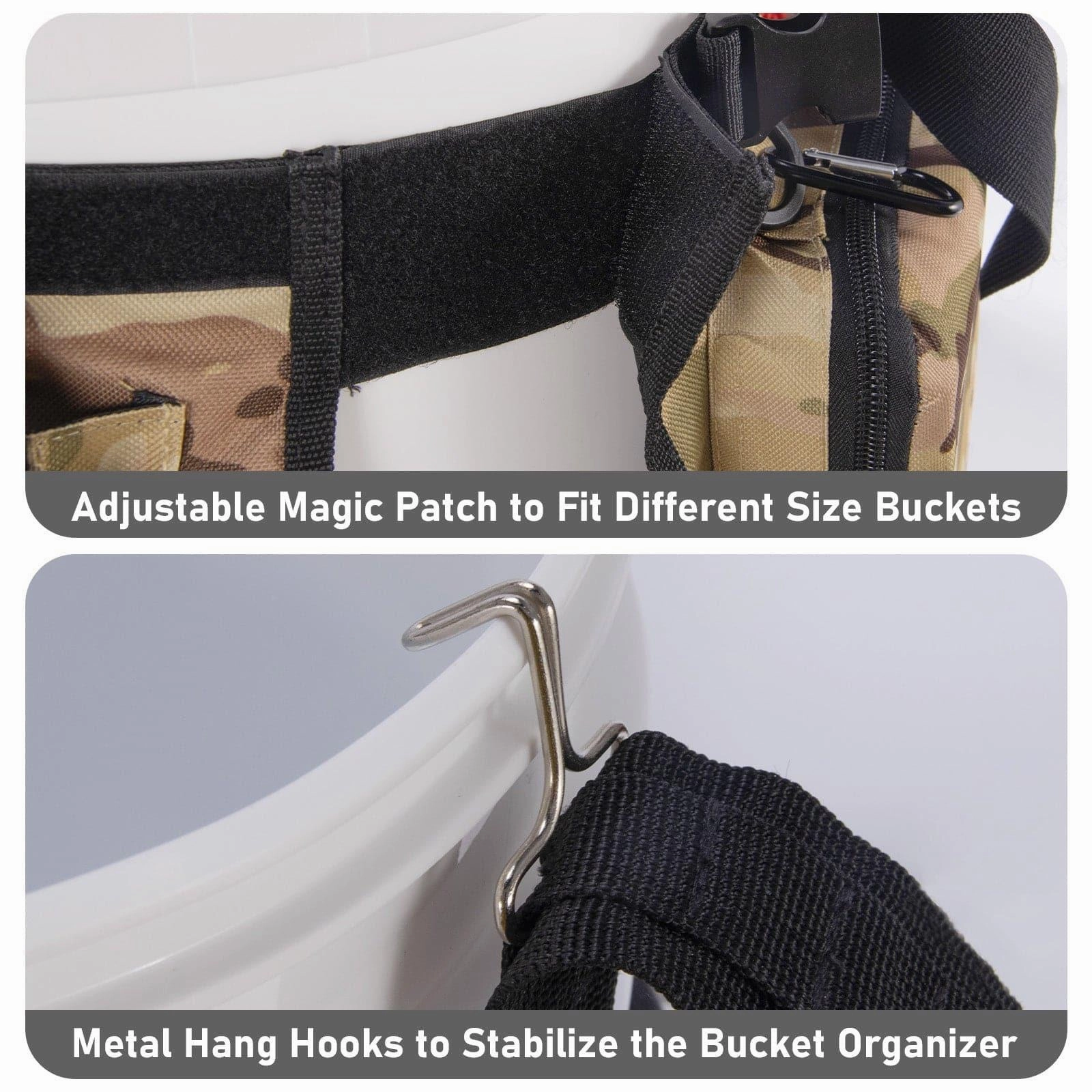 Dr.Fish 5pcs Gallon Bucket Tool Organizer