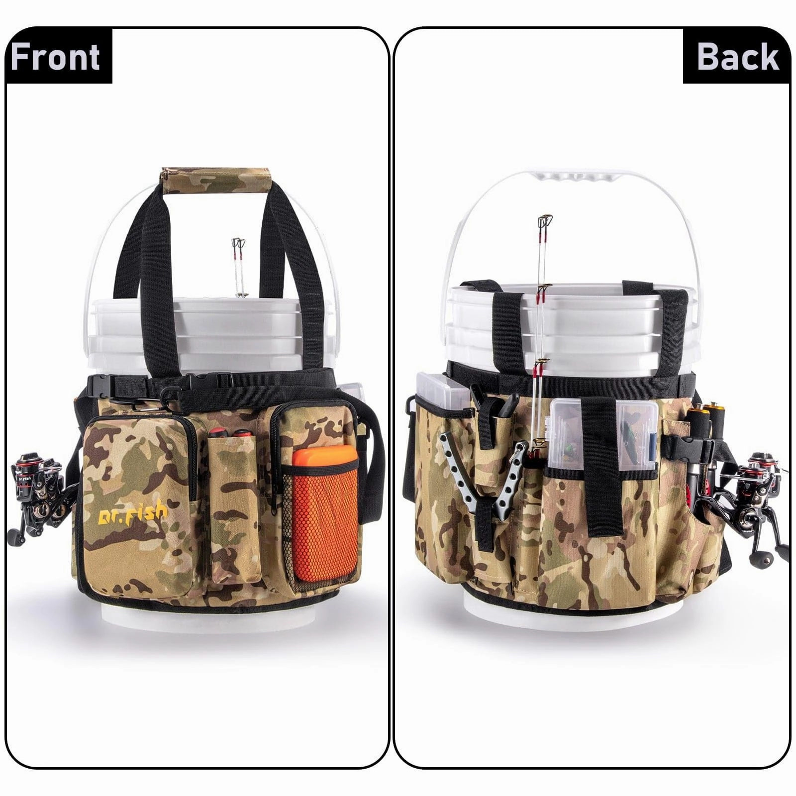 Dr.Fish 5pcs Gallon Bucket Tool Organizer