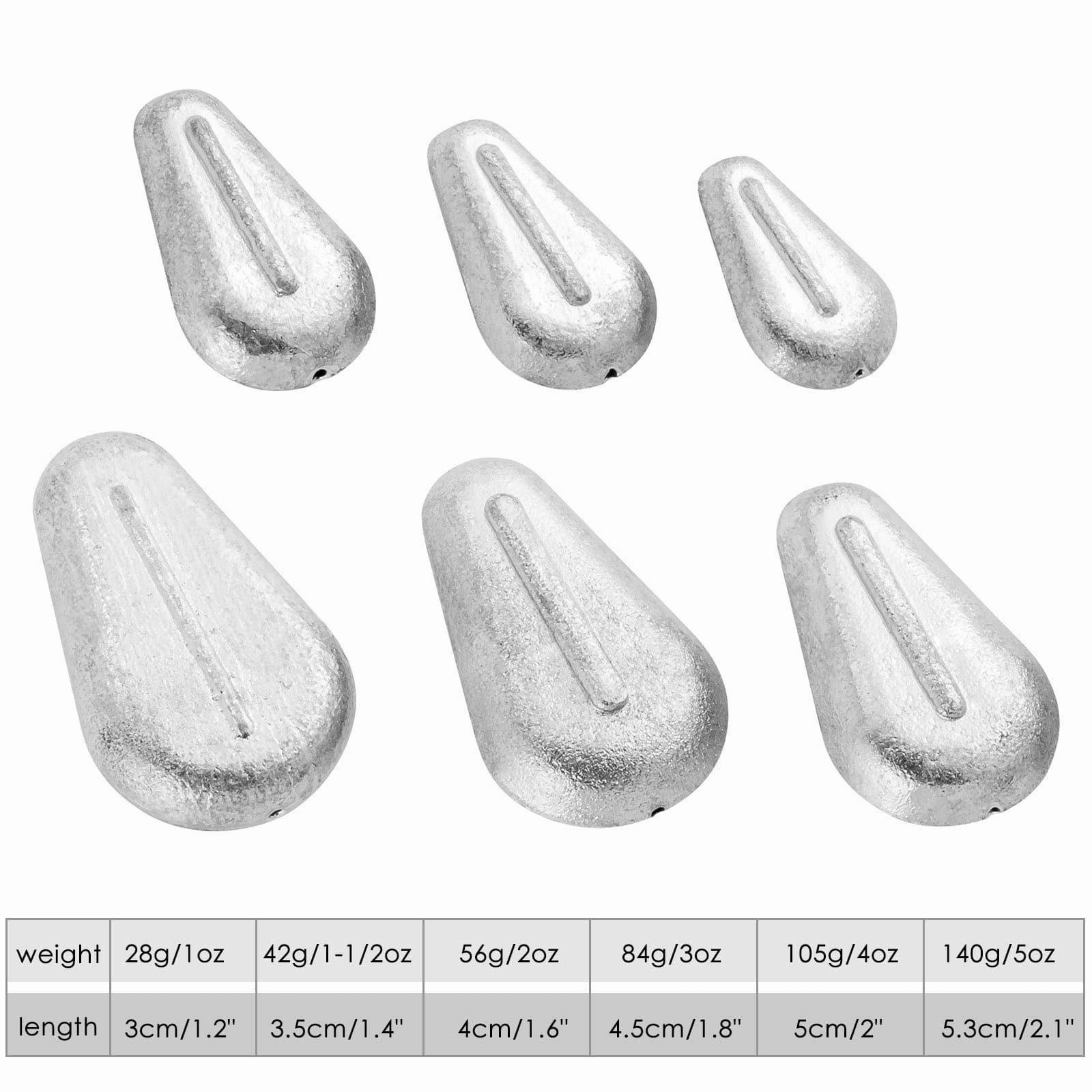 Dr.Fish 5pcs No-Roll Sinkers 1 to 5oz