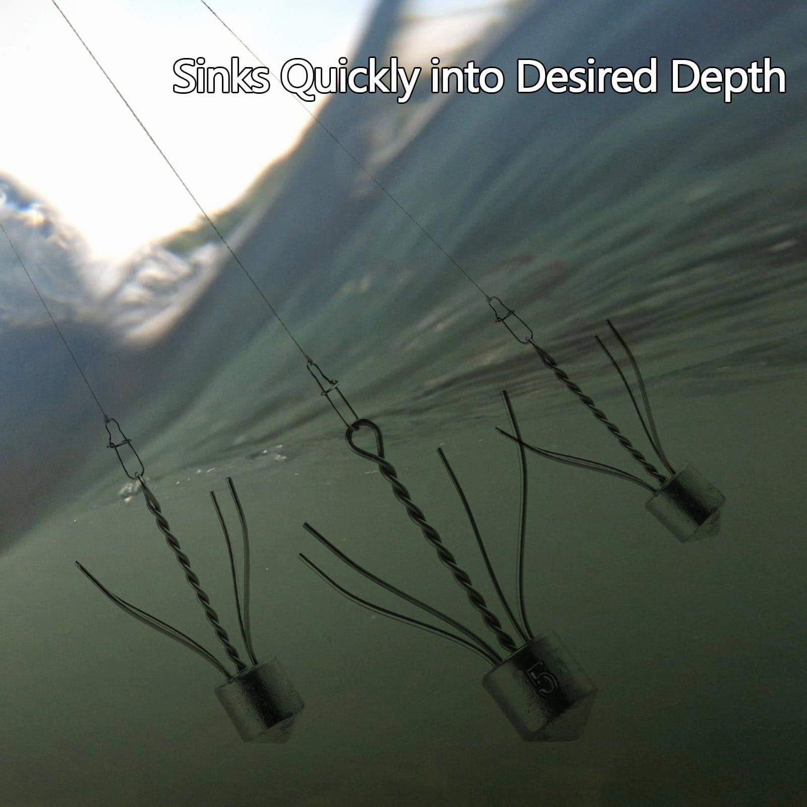 Dr.Fish 5pcs Spider Sinker Weights 1 to 8oz