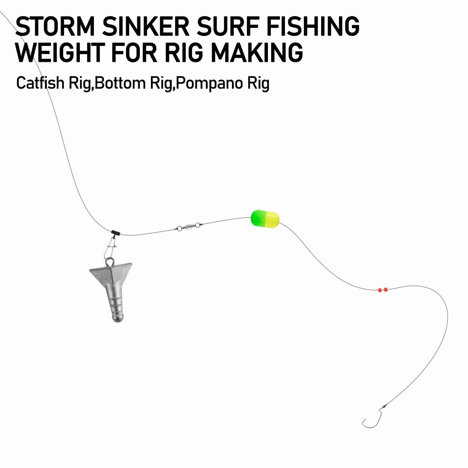 Dr.Fish 5pcs Storm Sinkers1 to 4oz
