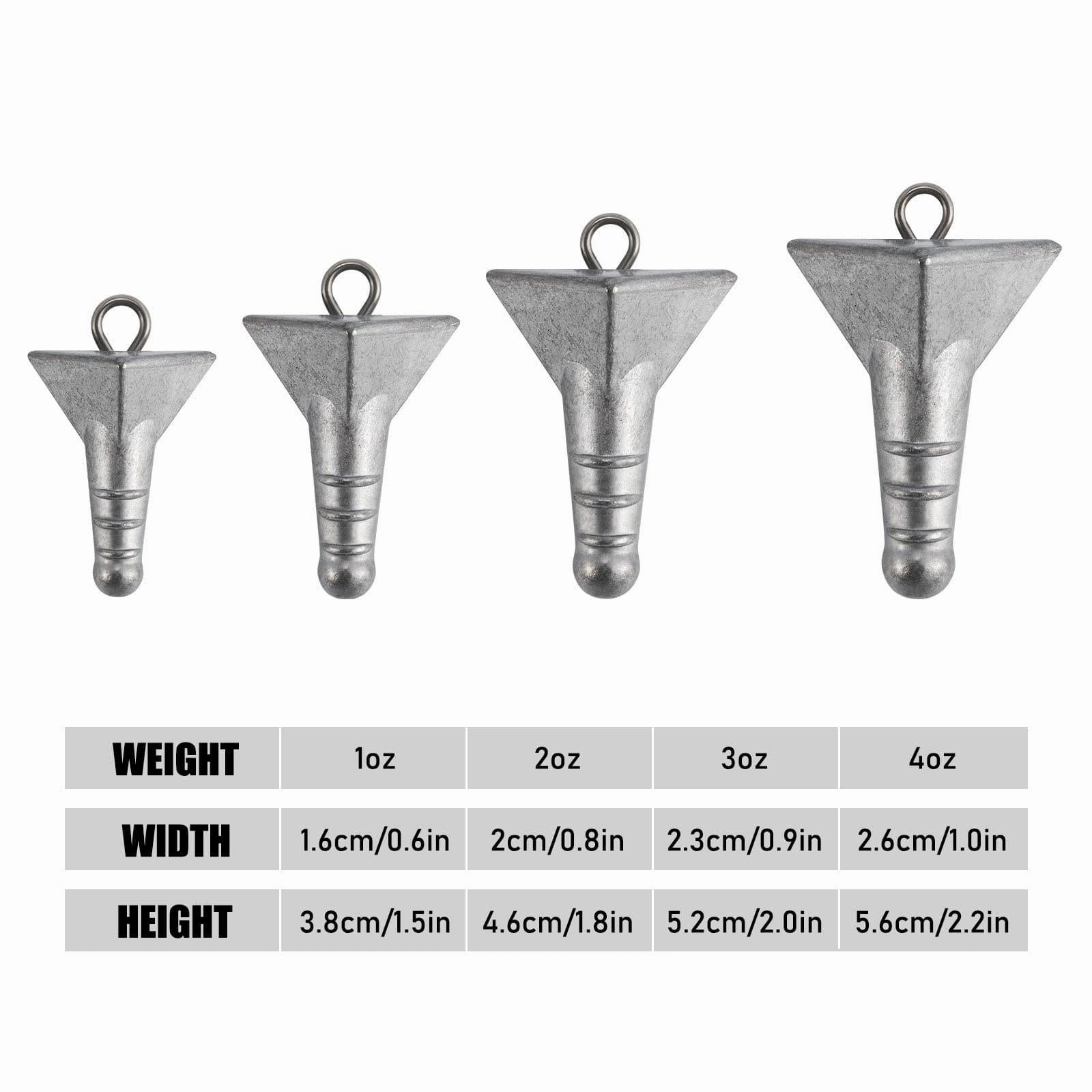 Dr.Fish 5pcs Storm Sinkers1 to 4oz