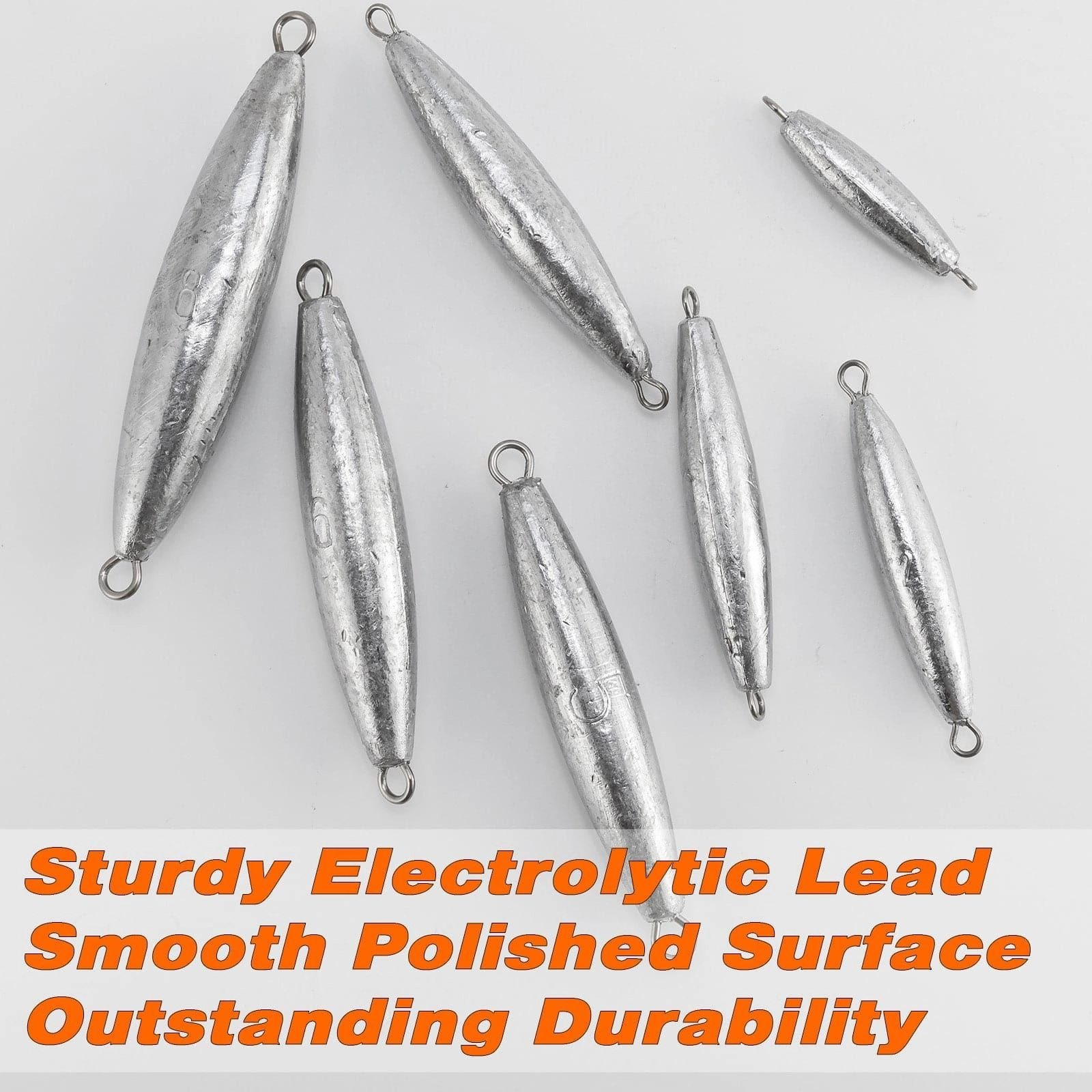 Dr.Fish 5pcs Torpedo Sinkers 1 to 8oz