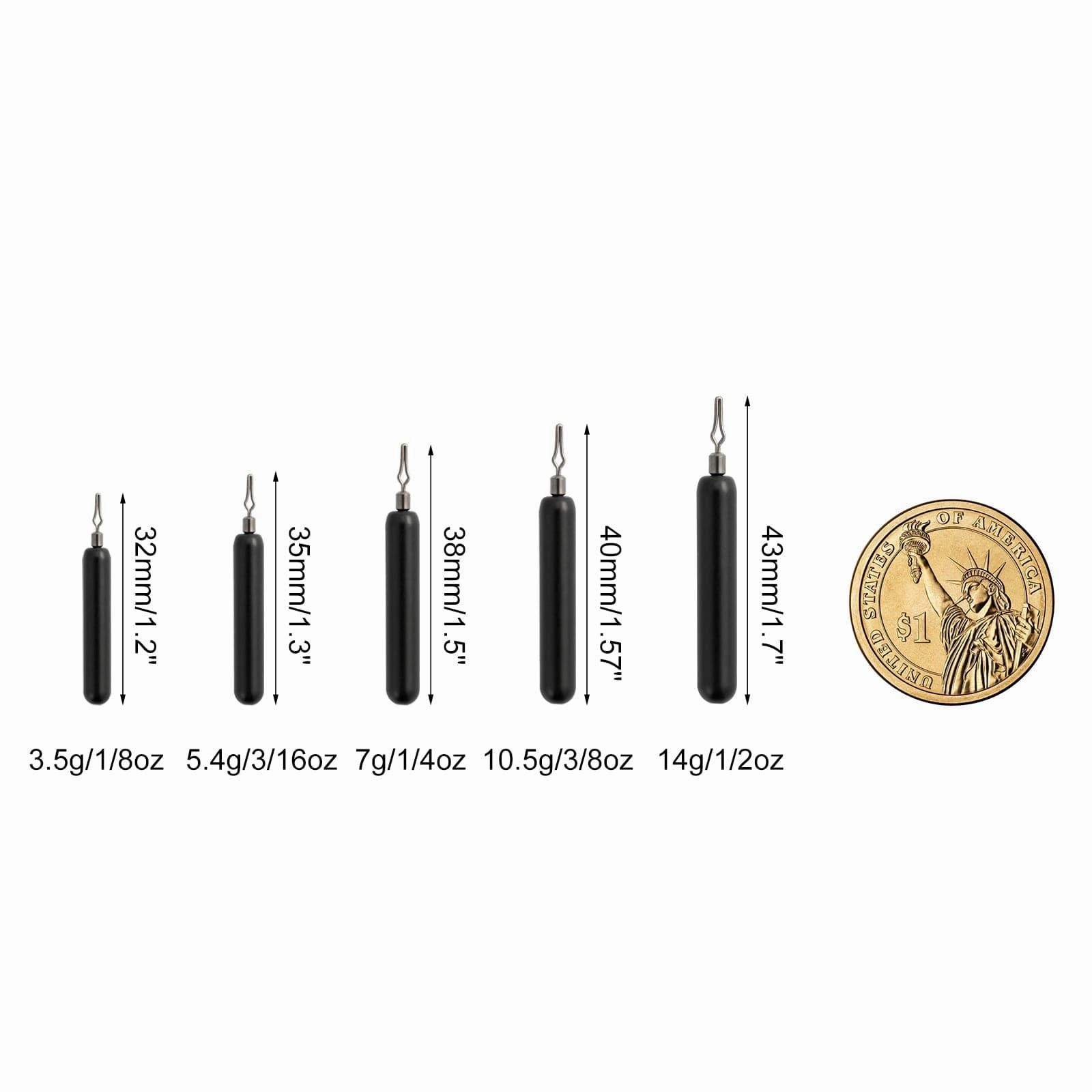 Dr.Fish 5pcs Tungsten Drop Shot Weights