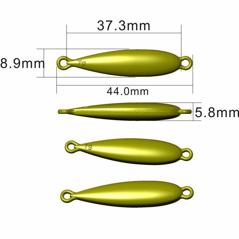 Dr.Fish Aluminum Alloy Drop-shaped Fishing Weight 3.2-20g,33-63mm