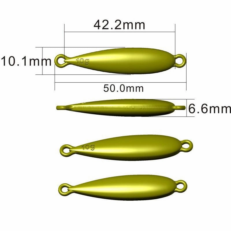 Dr.Fish Aluminum Alloy Drop-shaped Fishing Weight 3.2-20g,33-63mm