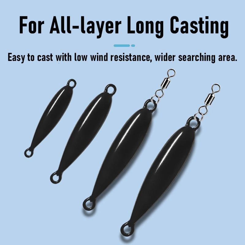 Dr.Fish Aluminum Alloy Drop-shaped Fishing Weight 3.2-20g,33-63mm