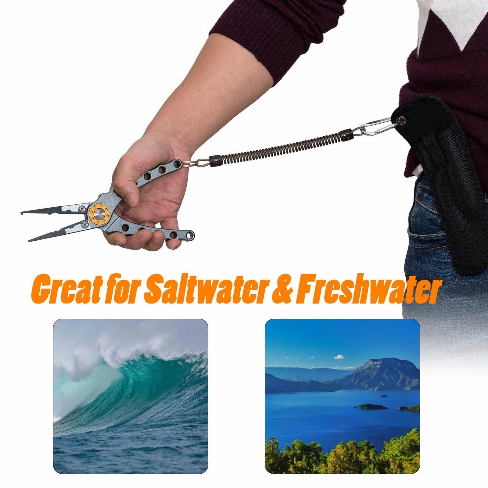 Dr.Fish Aluminum Fishing Plier 8in