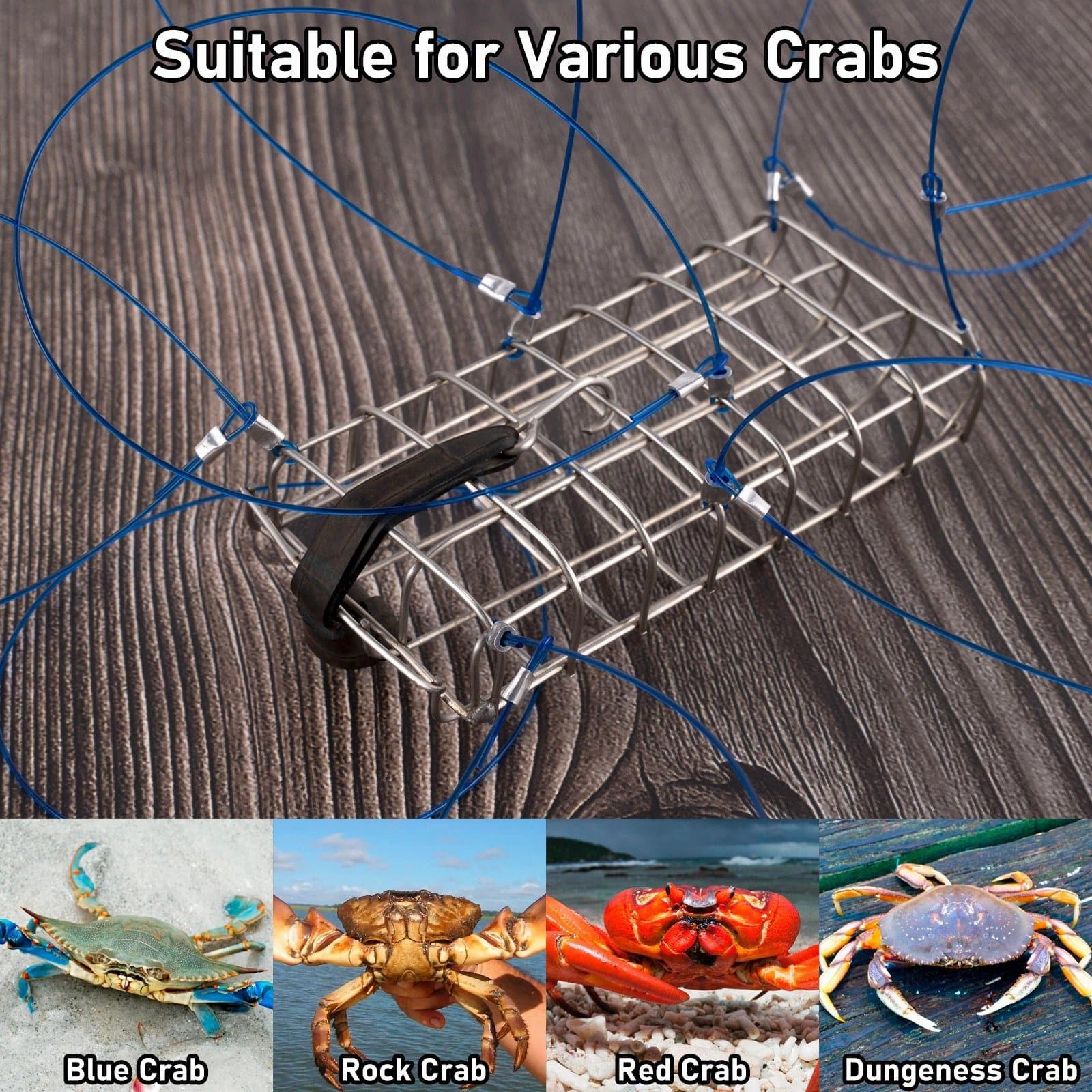 Dr.Fish Castable Crab Traps with 8 Loops
