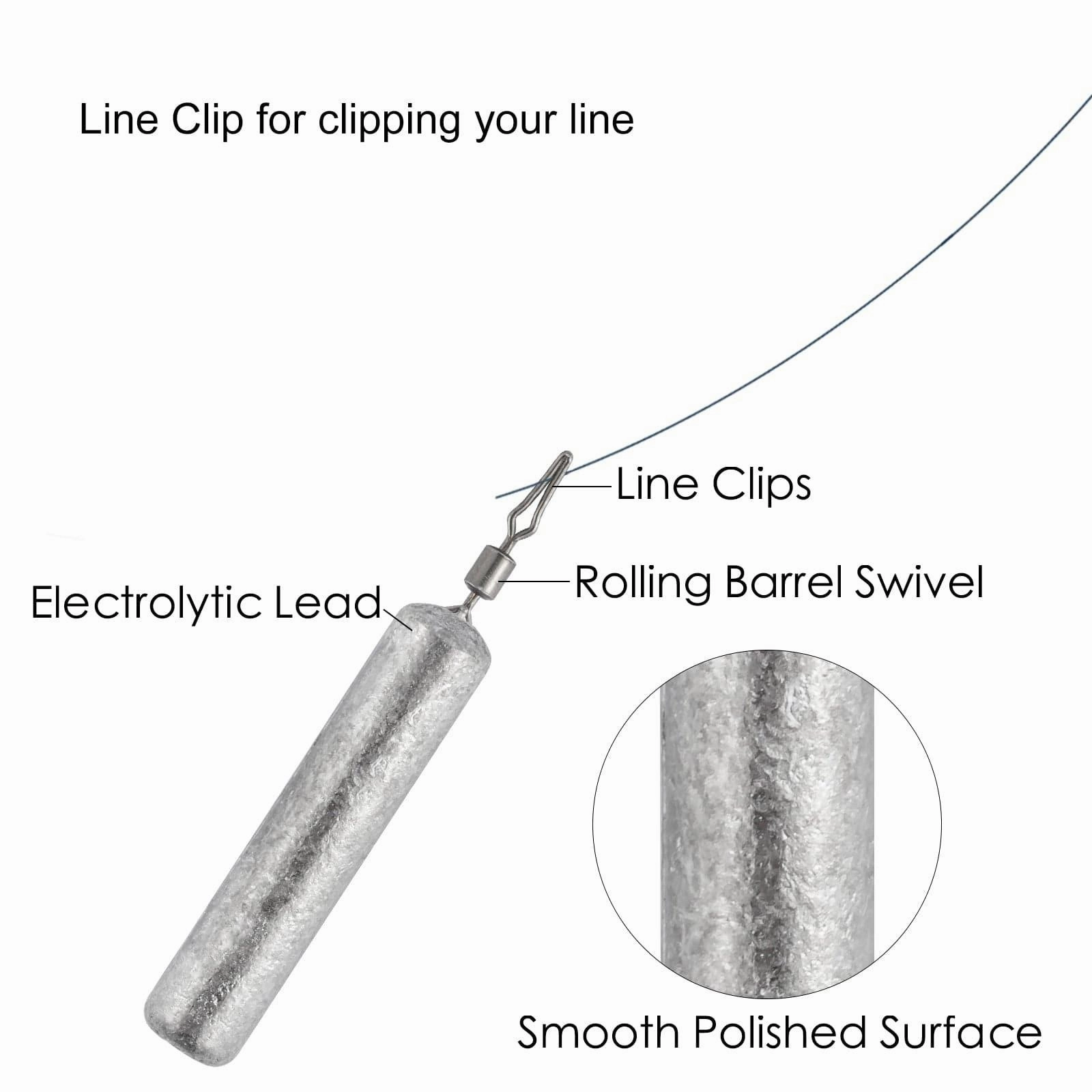Dr.Fish Cylinder Drop Shot Weights 1/8 to 3/4oz