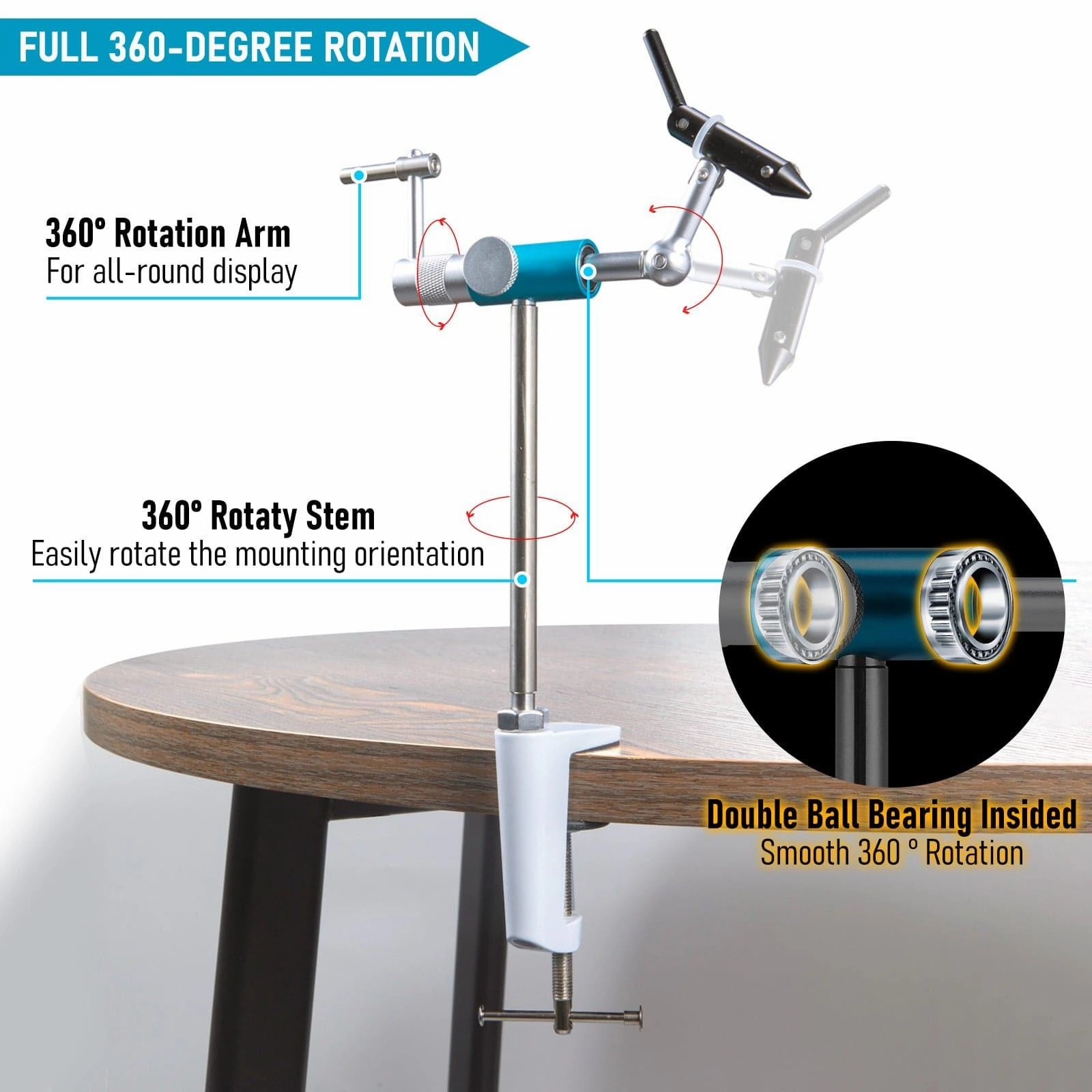 Dr.Fish Fly Tying Vise Aluminum Alloy